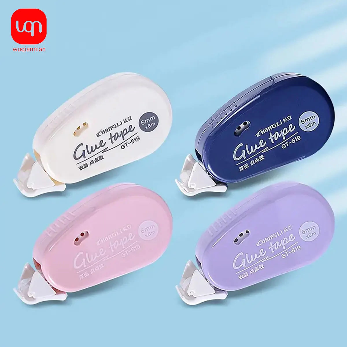 WQN-1PC 6m*6mm Double Sided Adhesive Dots Glue Tape DIY Scrapbooking Collage Photo Album School Stationery Supplies Roller Tape