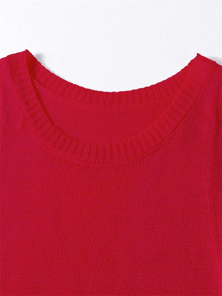 Sexy Transparent Sleeveless Shiny Camisole Tank Top Long Dress Two Piece Set 2025 Fashion Elastic Waist Wrap Hip Knitted Set K68