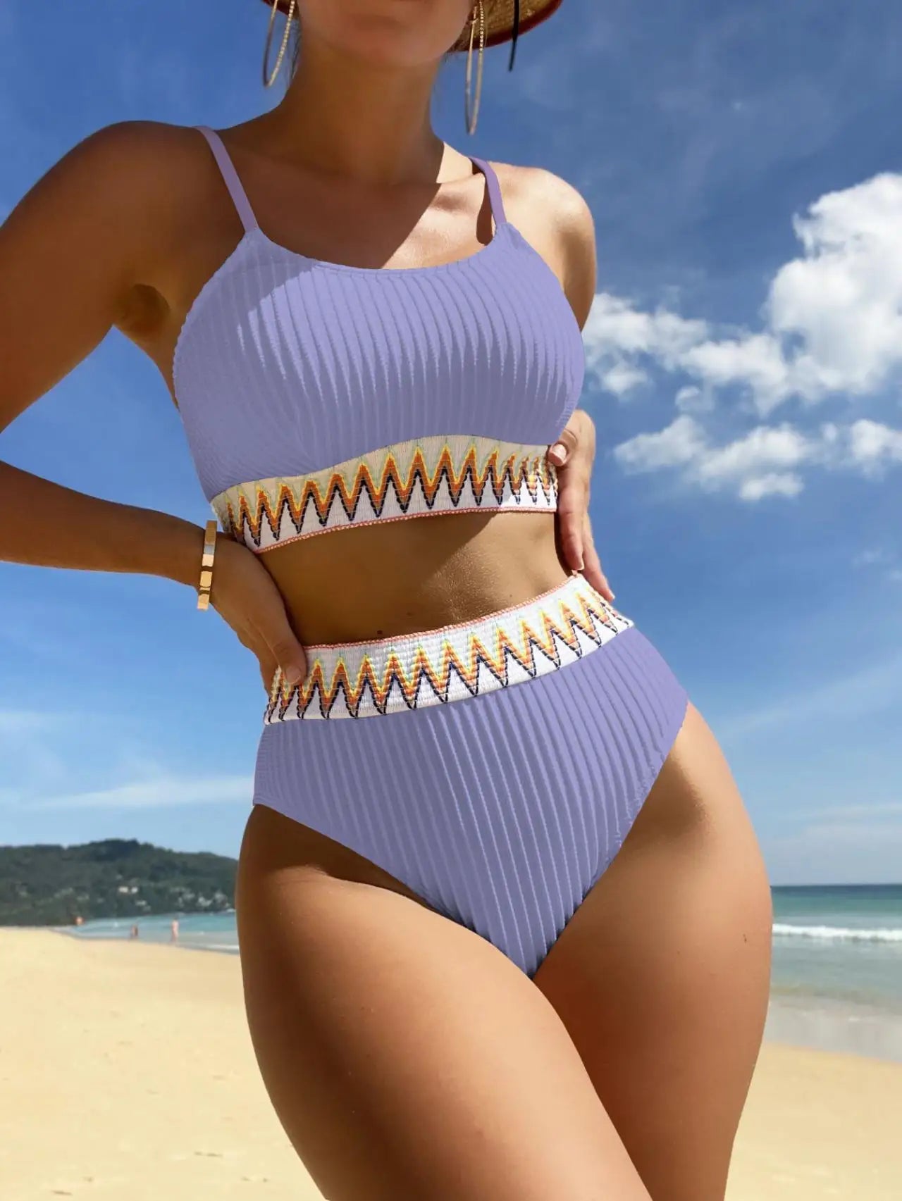 Sexy High Waist Bikinis 2025 Swimsuits Women's Swimwear Push Up Female Beach Swimming Wear Bathing Suits Bikini Set Pool Bather