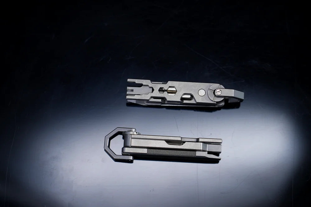 EDC TItanium Alloy with Titanium Key Ring Pry Bar Screwdriver Bottle Opener Handle Multi-tool profession Portable Outdoor Tools