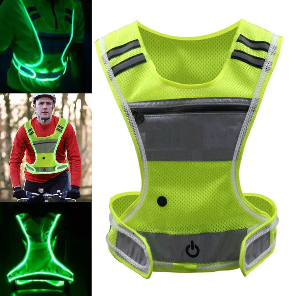 Led Light Up Running Vest Front Light Angle Adjustable Night Light Vest With 360 Degree Visibility Waterproof Night Light Gear