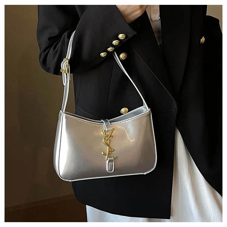 2025 Y2K Underarm Bag for Women, Luxe Boho Shoulder Purse w/Detachable Strap Anti-Theft Lightweight Commuter