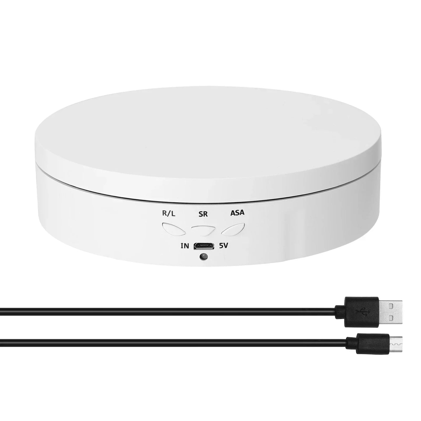 Electric 360 Degree Rotating Display Stand 3Speed Mirror Turntable Jewelry Stand Battery/USB Power Supply,Photography Shooting