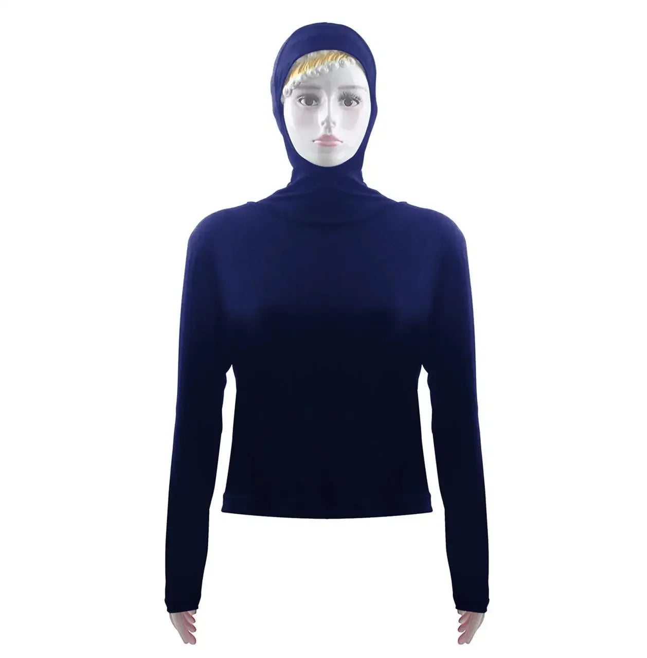 Summer Women Long Sleeve Hooded Top Shirt Sun Protection Tops Tee Stretch Swim Plain Hooded Pullover Tops Sunscreen Swim Wear