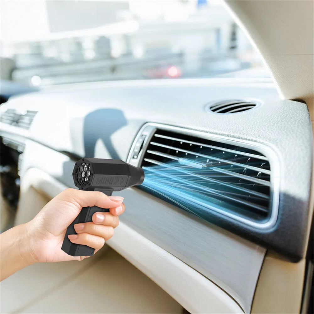 130000RPM Mini Fan Electric Air Duster Adjustable wind speed Portable Fan Violent Blower Rechargeable  Car Cleaning