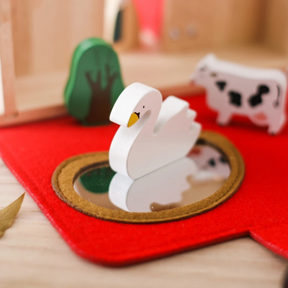 Children Montessori Wooden Toys Dinosaur Car Animal Park Barn Toy Wooden Stacking Game Kid Educational Toy Christmas Gift