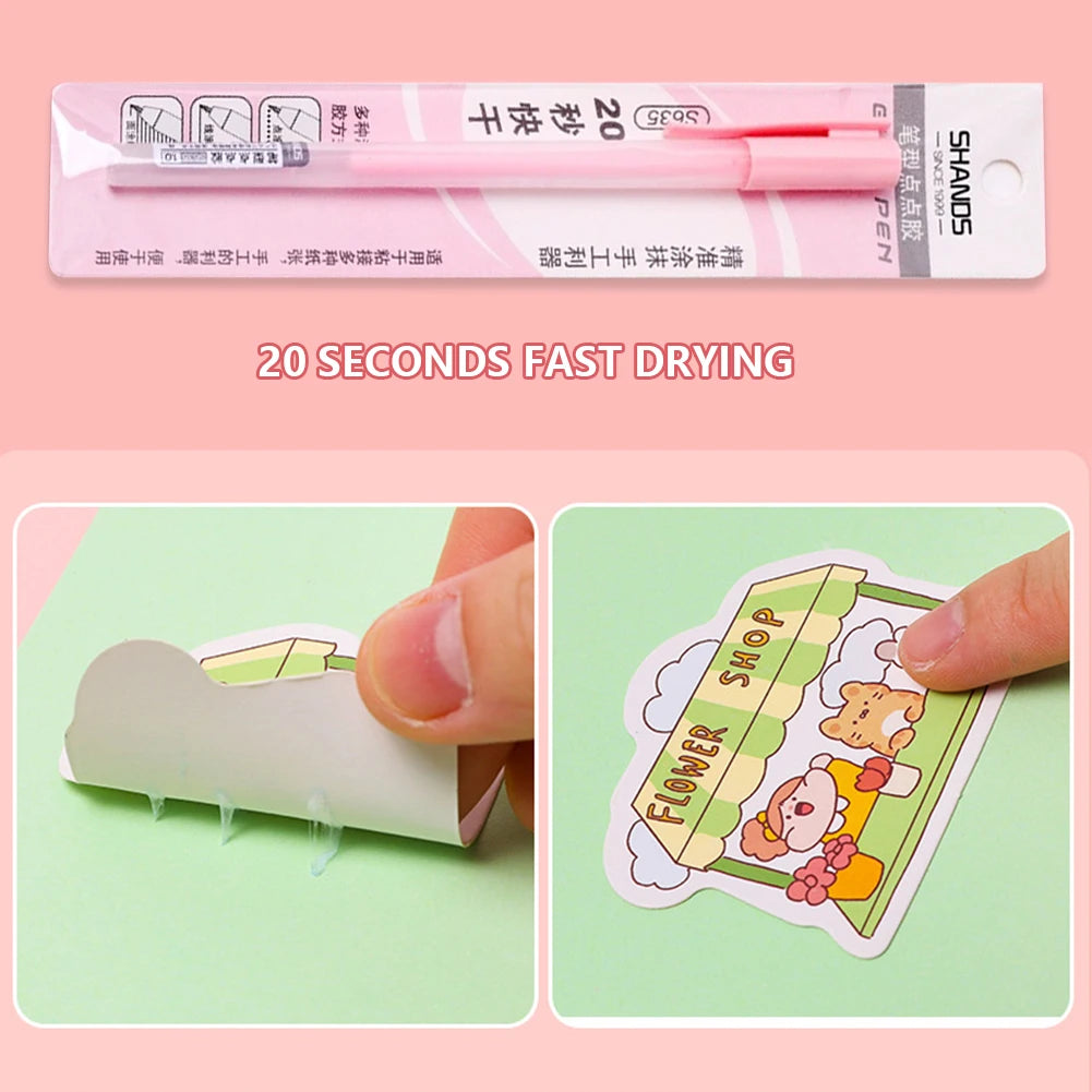 1pc Candy Color Glue Pens 20s Fast Dry Macaron Creative Student Stationery Dispensing ручки Hand Account DIY Material Supplies