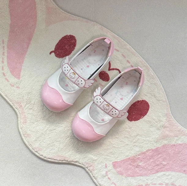 Flat-bottomed Kawaii Leather Shoes Original Design Girls Cute Mary Jane Round Head Shoes Spring and Autumn Lolita Flat Shoes