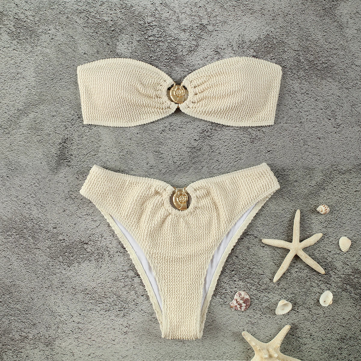 Sexy Micro Bikinis Women Swimsuit 2024 Bandeau Swimwear White Bathing Suit Beachwear Two Pieces Bikini Set Biquini female