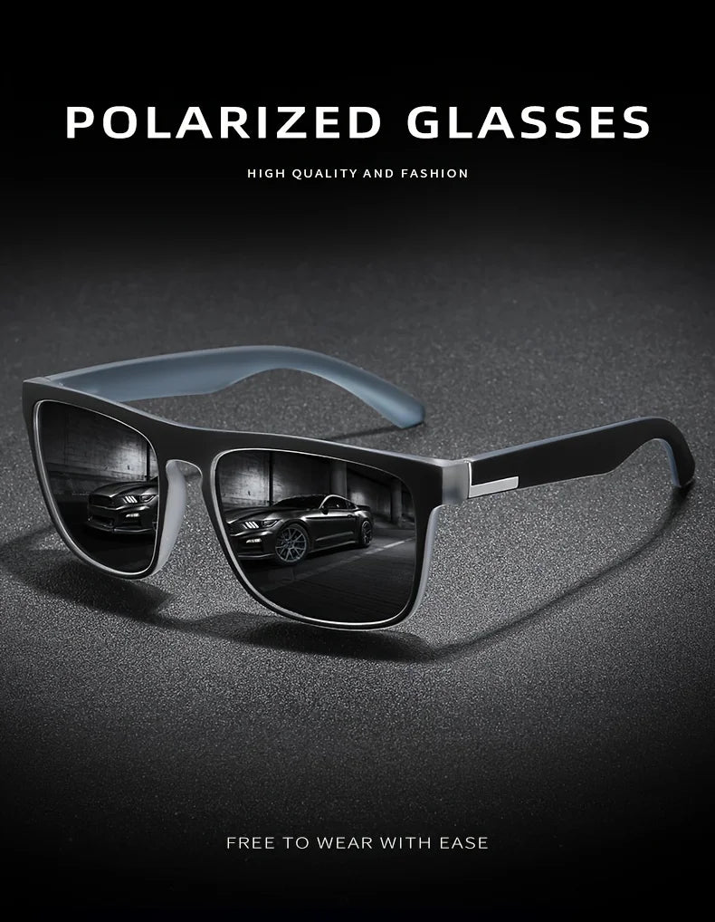 3Pcs Fantasy Gradient Mutipcolor Square Polarized Sunglasses AntiGlare UV400 Glasses Summer Party Driving Fishing Christmas Gift