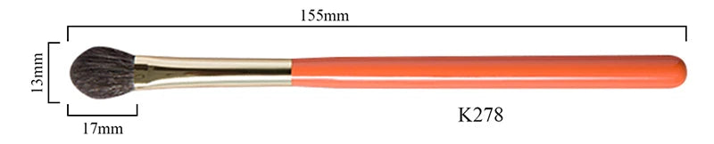 Professional Handmade Makeup Brushes Kit Soft Blue Squirrel Goat Hair Eye Shadow Blending Brush Orange Handle Make Up Brush Set