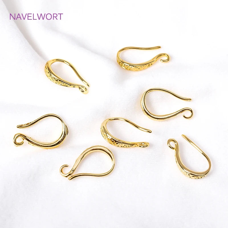 Earring Hooks with Open Loop 18K Gold Plated Ear Wire For Earrings Making Supplies Earwire DIY Accessories