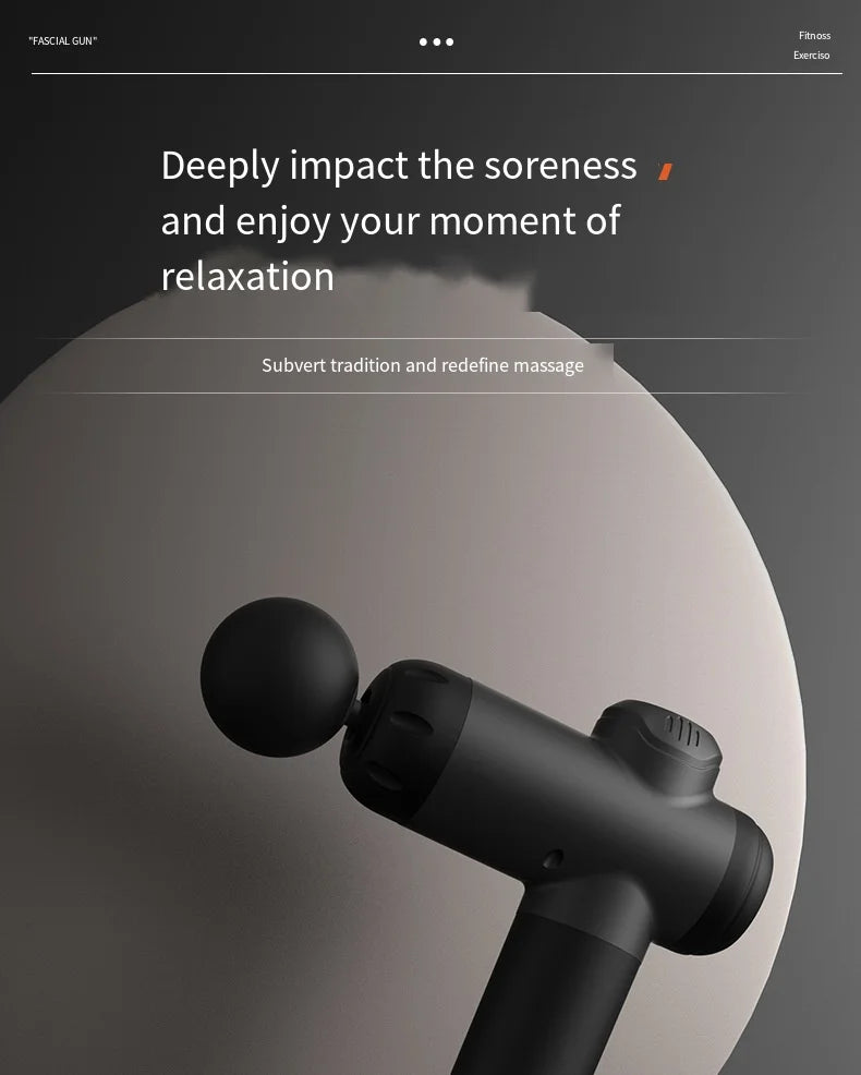 Fitness Massage Gun Fascia Deep Muscle Relax Body Neck Massager Electric Fitness Equipment Noise Reduction Christmas gift