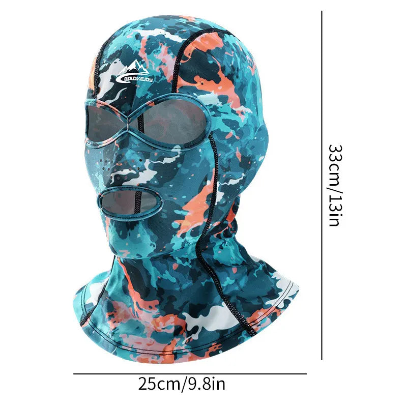 Summer Sun Protection Swimming Mask Flowers Balaclava Swim Cap Sun UV Protection Breathable Swim Cap for Women Men