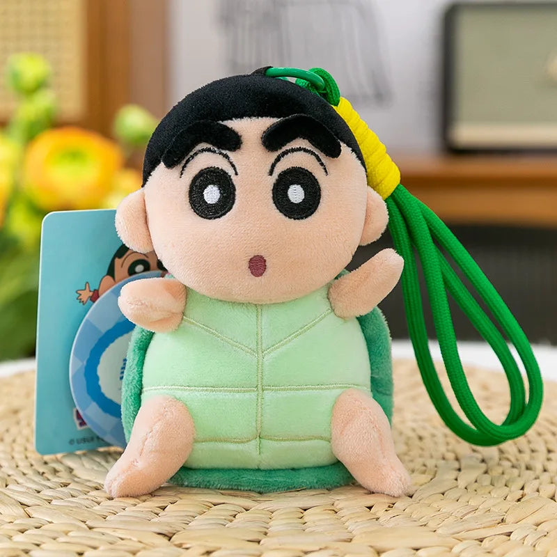 Penguin Crayon Shin-chan Plush Toy Keychain Girl Cute Bee Backpack Pendant Crayfish Doll Car Hanging Decoration Christmas Gift
