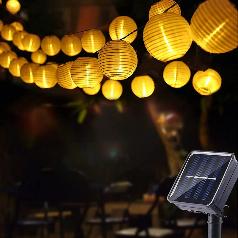 Halloween Pumpkin Lantern Solar String Lights Outdoor Waterproof LED Fairy String Lights Garden Yard Halloween Party Decorations