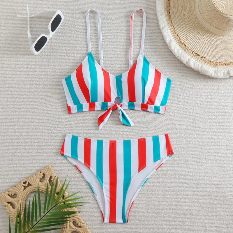Striped Sexy Bikinis Women's Swimwear Female Swimsuit For Swim Wear Bathing Suit Brazilian Bikini Set Beachwear Pool Bather 2025