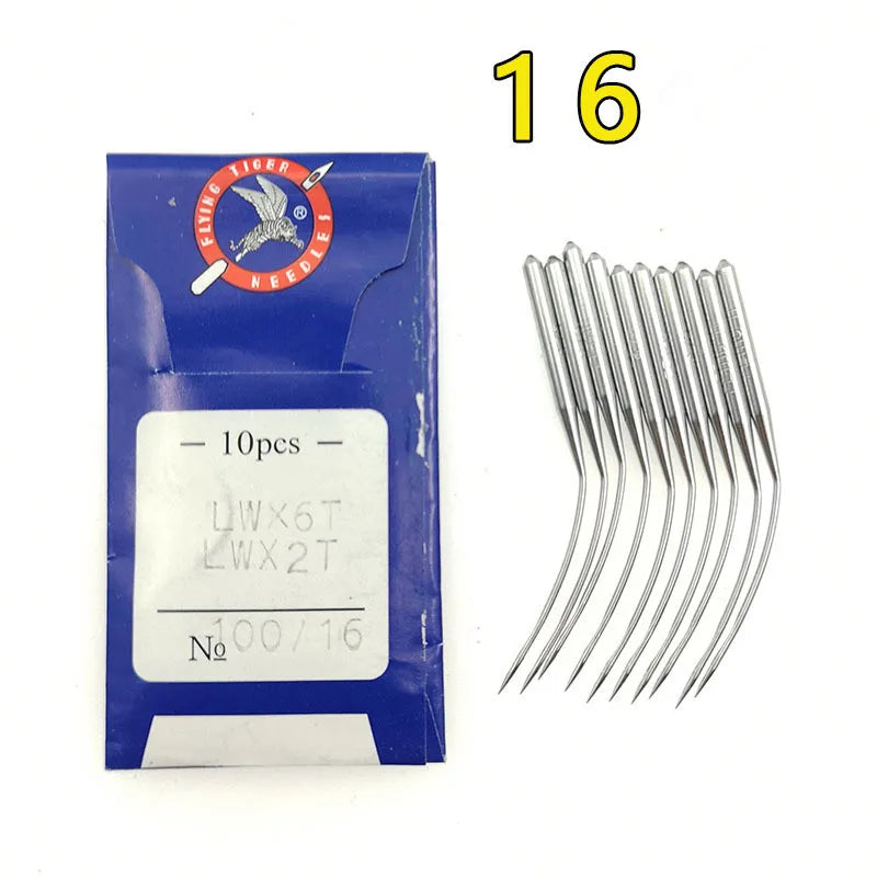 10Pcs Flying Tiger LW*6T Portable Silver Metal Blindstitch Sewing Machine Needles