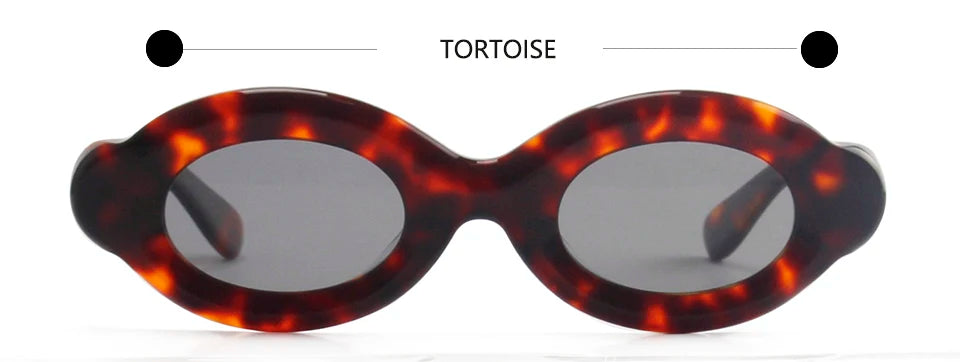 Luxury Thick Mixed Acetate Oval Polarized Sunglasses Women Trendy UV Protection Eyewear Stylish Shield For Men lentes de sol