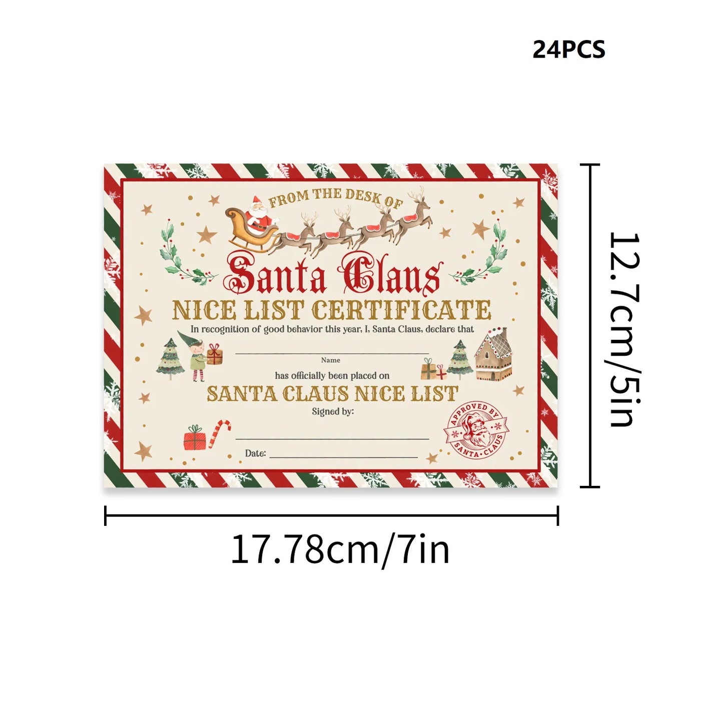 6/12/24pcs Christmas Santa Claus Gift Card Christmas gift Decor 2025 Xmas Holiday Xmas Santa Claus's reindeer New Year Gift 2026