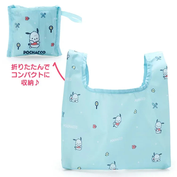 Foldable Hello Kitty Kuromi Melody Cinnamon Cartoon Storage Bag Organizer Folding Large Capacity Shopping Bag Christmas gift
