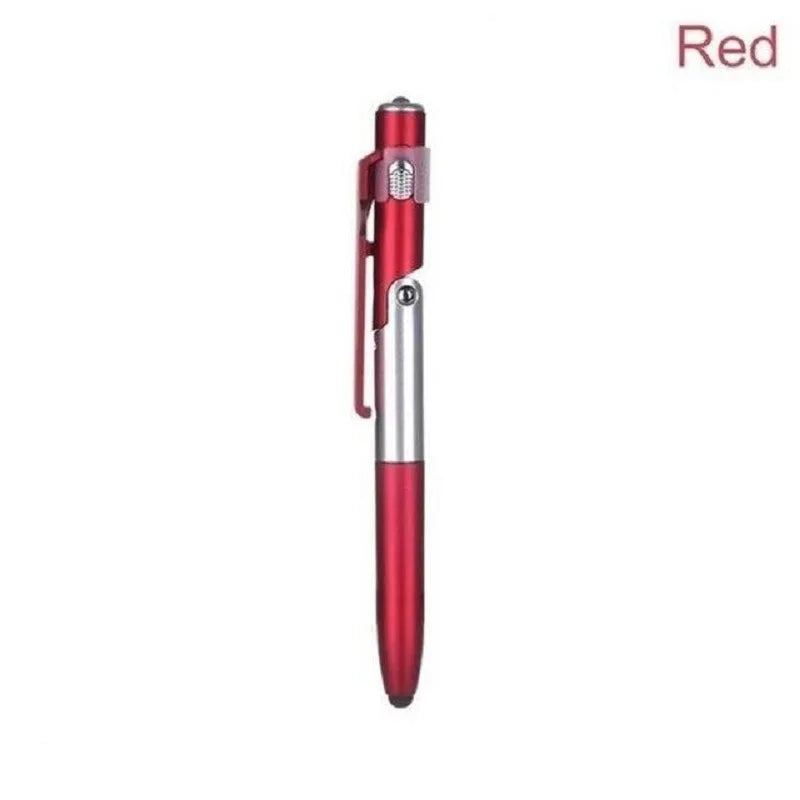 2025 4 In 1 Multifunction Ballpoint Pen With Led Light Folding Phone Holder Touch Screen Stylus Office School Student Stationery