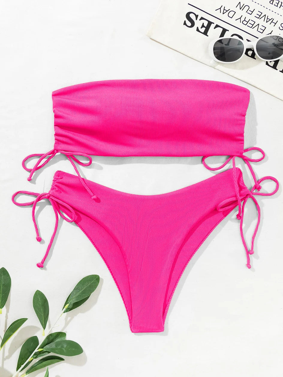 Sexy Solid Bikinis Women's Swimwear Push Up Female Swimsuit Swimming Bathing Suits Brazilian Girls Bikini Set Beach Wear Bather