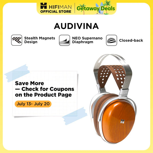 HIFIMAN AUDIVINA Closed Back Planar Magentic Over-Ear Studio Headphone