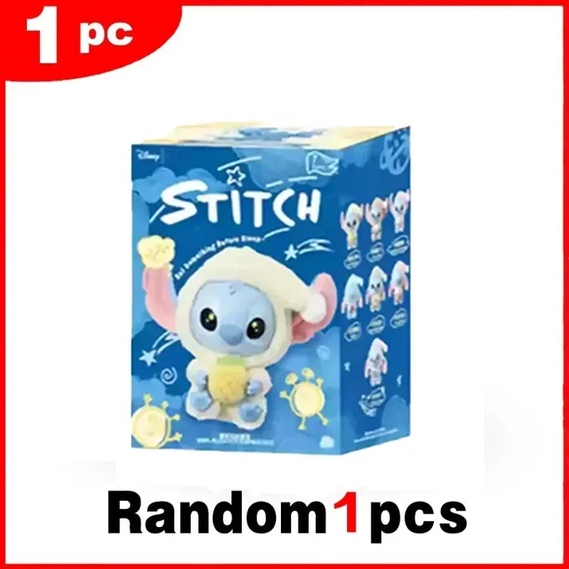 IN STOCK Stitch Eat Some Thing Before Sleep Series Blind Box Soft Stuffed Plush Kawaii Toy Pendant Doll Christmas Gift for Girls