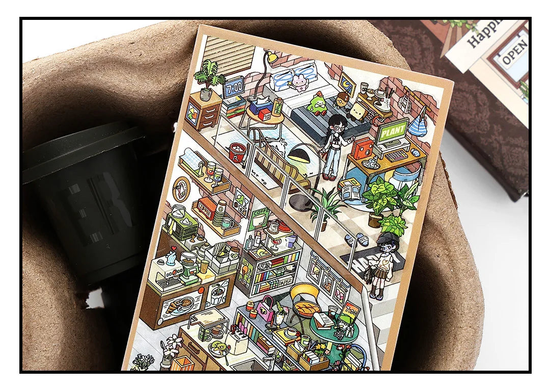Forest treehouse 3D photo frame Landscape Sticker  DIY  Pocket Cabin  Scene   Halloween Children's Toys gifts ﻿ ﻿