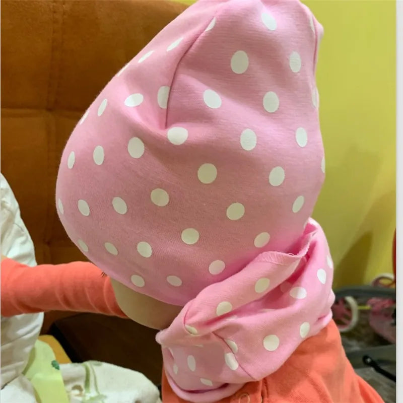 Star Print Cotton Baby Hat Autumn Winter Baby Girls Hat Boys Cap Toddlers Infant Cap Scarf Children Bonnet Hats