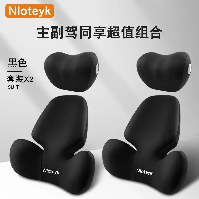 Update Car Lumbar Support Pillow Auto Neck Pillow Waist Support Removable Washable Backrest Universal Vehicle Cushion