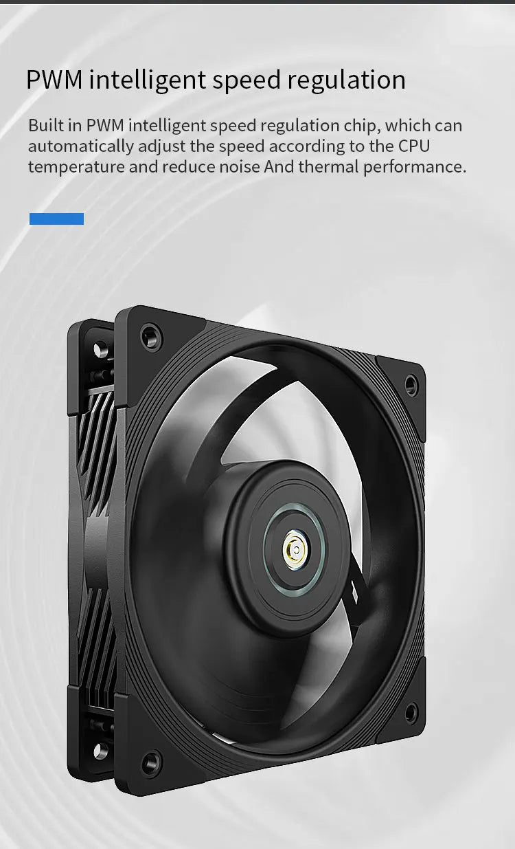 TEUCER T30 CPU Cooler Fan 2150RPM 4PIN PWM 12cm Computer Case Cooling System Fan SFDB Silent PC Gamer CPU Cooler 120mm Fan