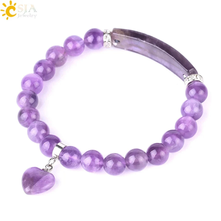 Natrual Stone Bracelet for Women Energy Star Moon Crystal Charm Tiger Eye Pink Quartz Bangle Bead Bracelets Relationship T019