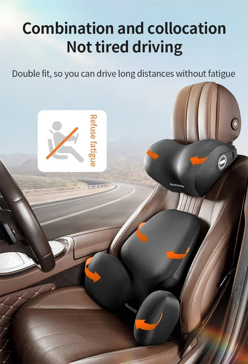 Update Car Lumbar Support Pillow Auto Neck Pillow Waist Support Removable Washable Backrest Universal Vehicle Cushion