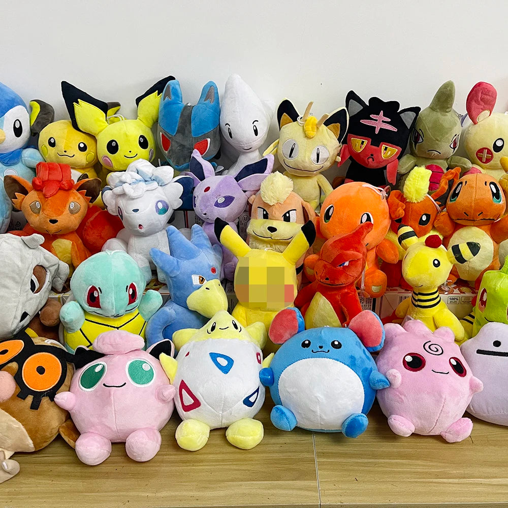 Pokemon Plush Toys Colorful Black Pikachu Aerodactyl Dragonite Charmeleon Lapras  Peluche Charizard Gengar Mewtwo Stuffed Doll