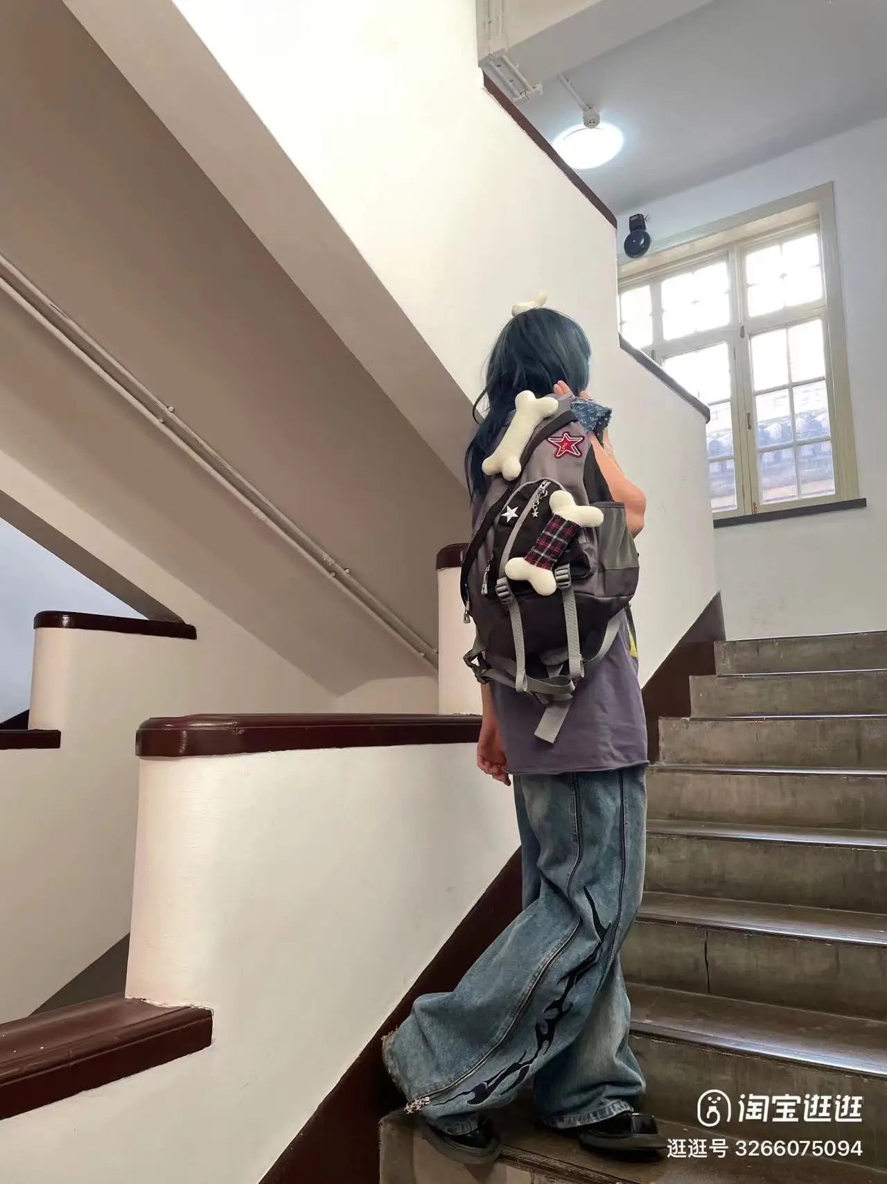 JIAERDI Y2k Grunge Crossbody Bags Women Gothic Star Patchwork Chic Casual Handbags Ladies Harajuku Aesthetic Messenger Bag 2023