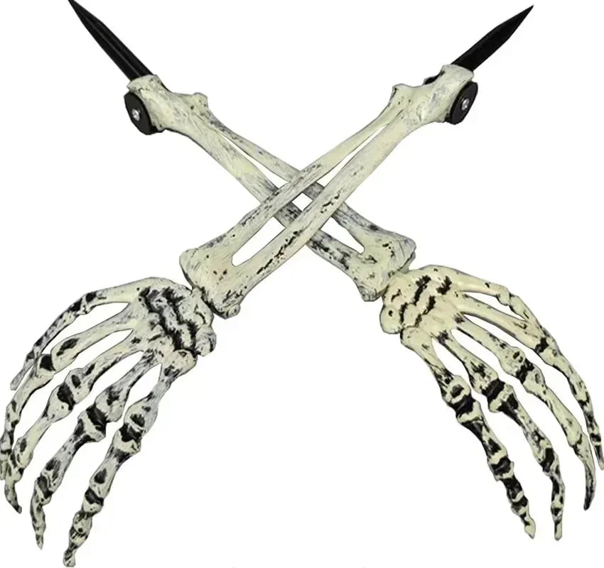 1-4PCS Halloween Simulation Skeleton Hand Prop Halloween Yard Floor Insert Ghost Hand Hand Bone Ghost Festival Dress Up Props