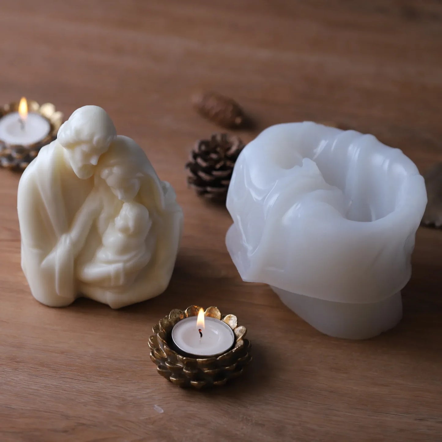 2D/3D Jesus Cross Statue Silicone Mold Jesus Kobe Candle Silicone Mold Candle Mould Greek Mythology resin mold  gypsum mould