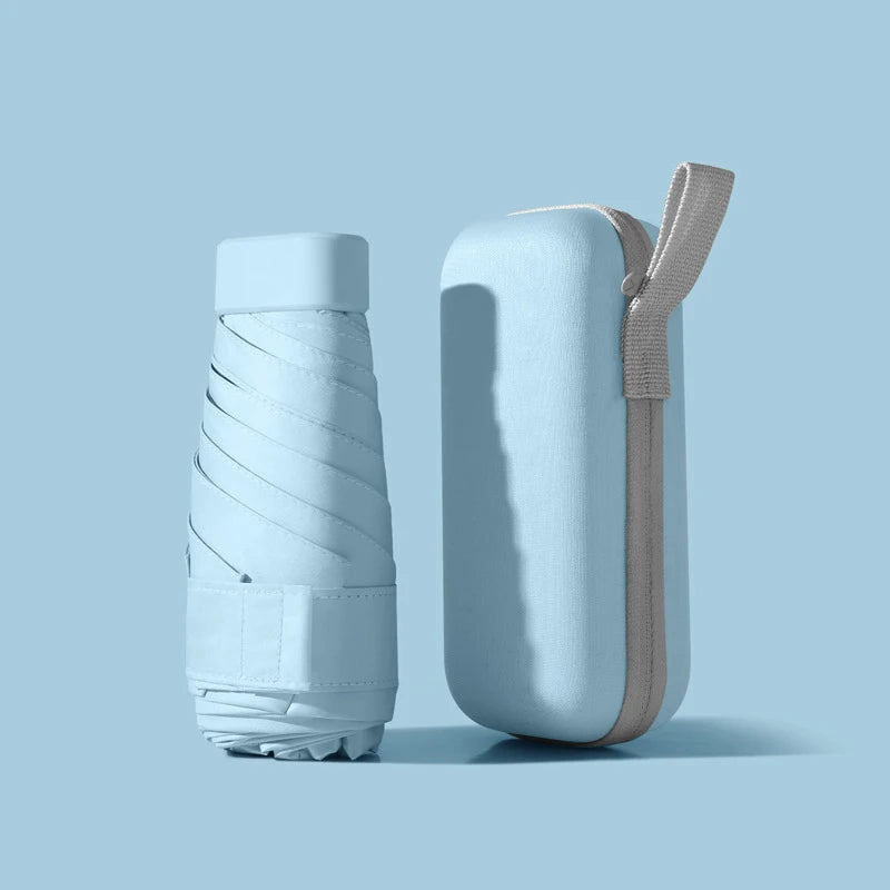 Mini Compact Pocket Umbrella for Women Light 5 Folding Sun Protection Sun and Rain Small Card Bag Umbrellas Paraguas