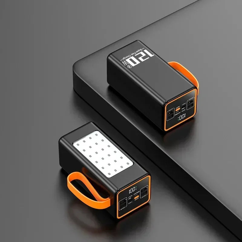 200000mAh Two-way Fast Charging 120W Portable Charger Power Bank Fast Charging External Tito C for xiaomi iPhone W/LED Light