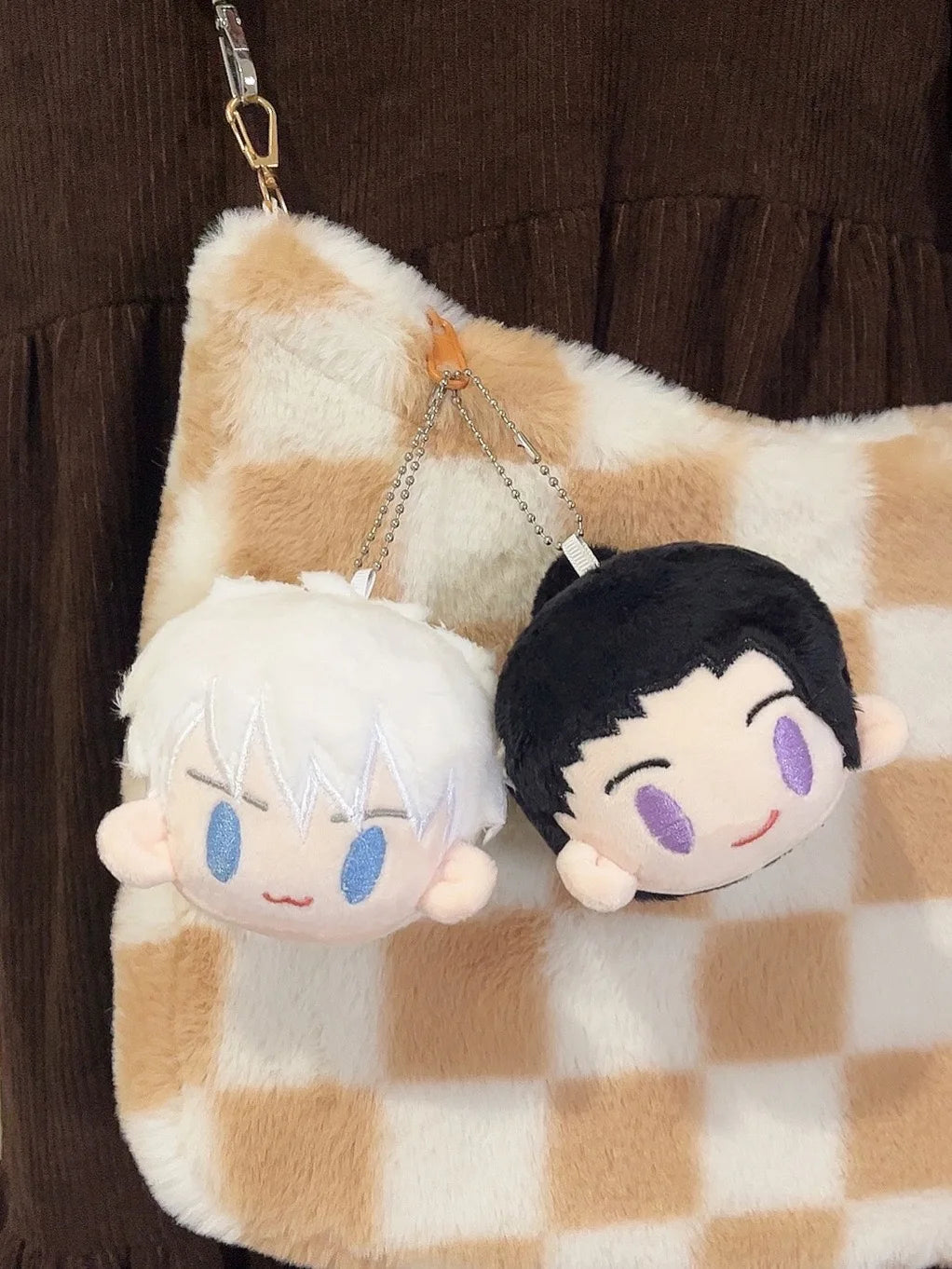 Jujutsu Kaisen Plush Pendan Gojo Satoru Dolls School Bag Pendants Geto Suguru Cute Soft Stuffed For Kid Christmas