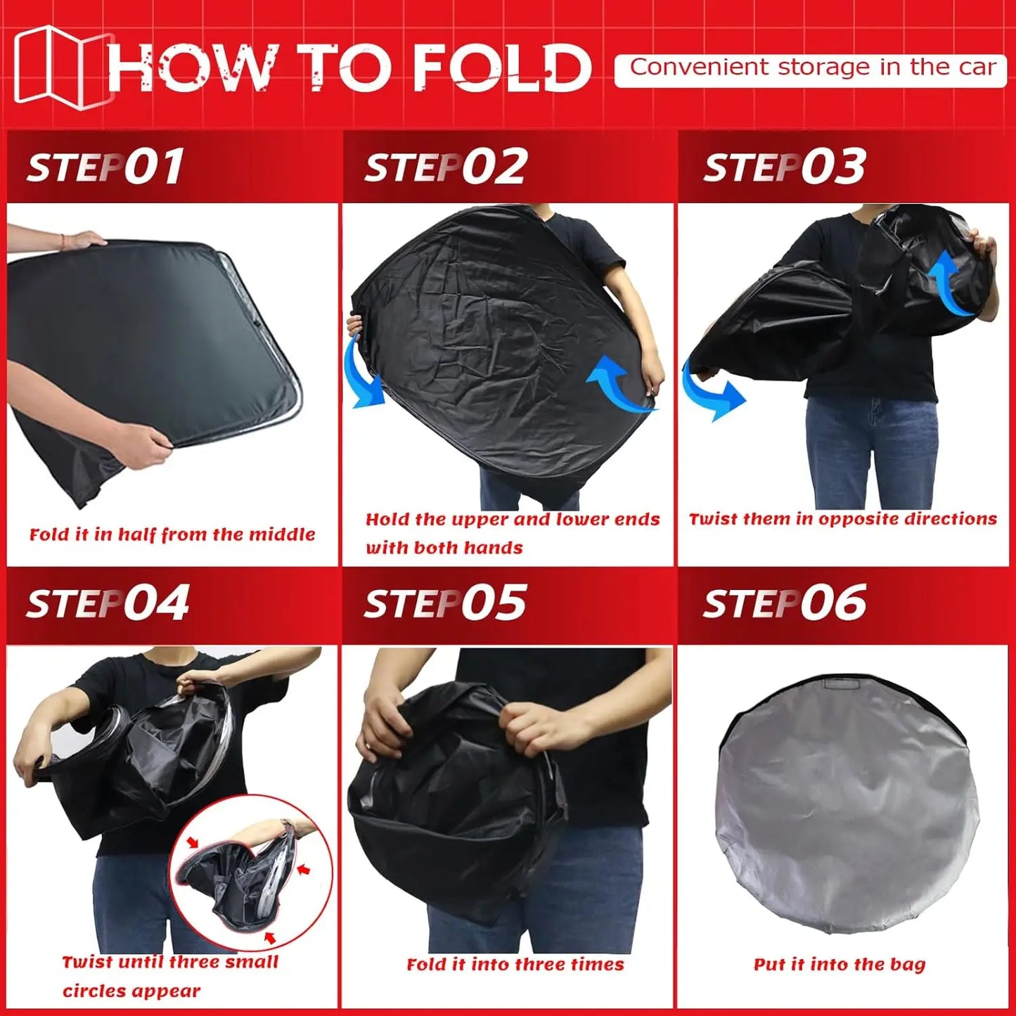 Car Windshield Sun Shade Durable for Sun Protection,Heat Insulation & UV,Sunshade for Car Windshield,Foldable Sun Shield