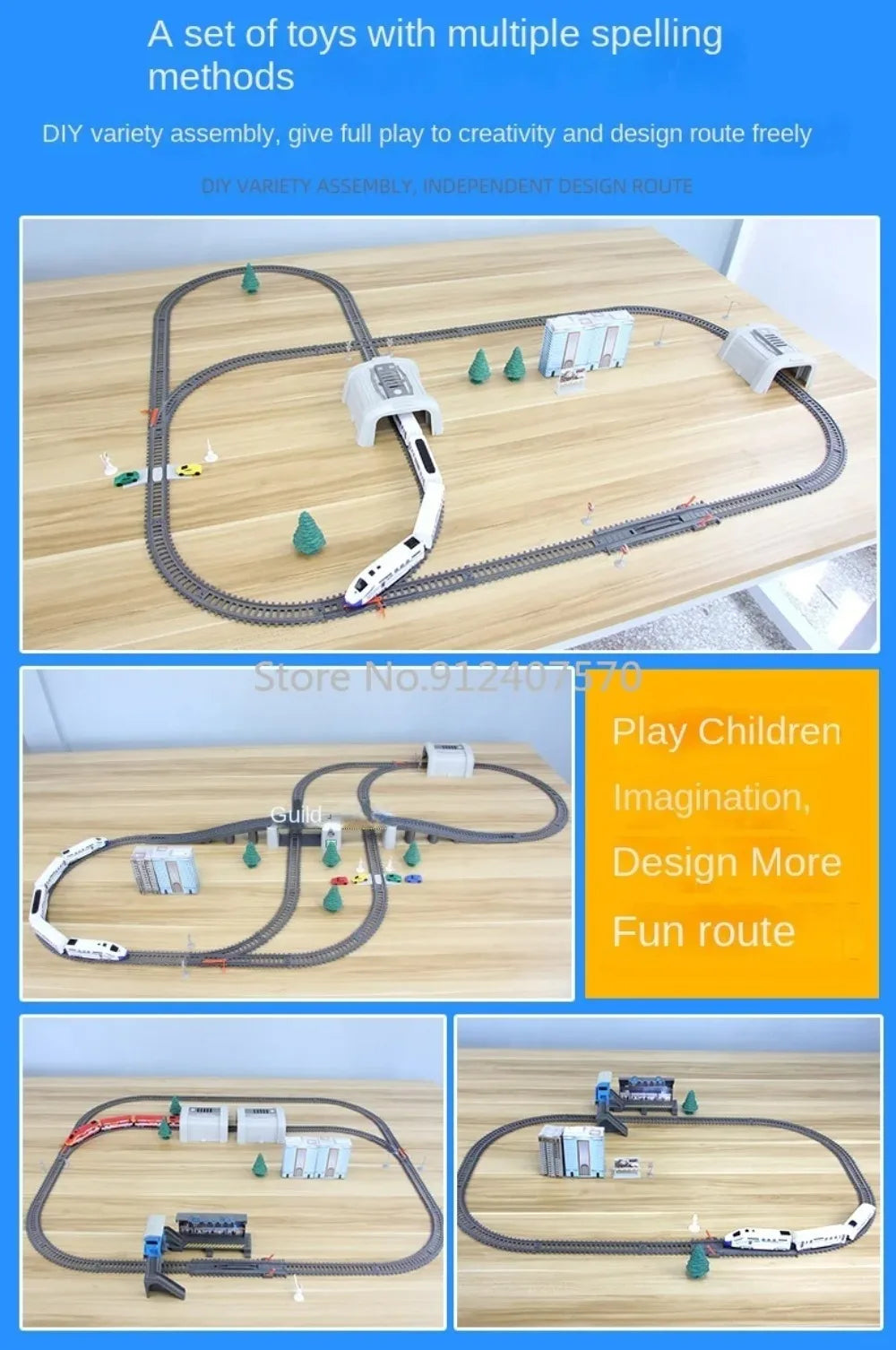Electric Train toy High Speed Train Model Railway Track Rail Toy Car Assemble DIY Set Children Christmas Gift Toy for Boy