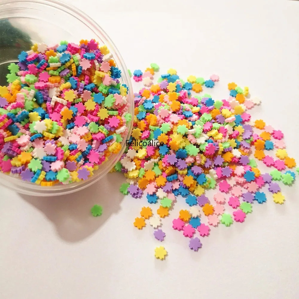 100g DIY Polymer Clay Fake Candy Sweets Sugar Sprinkle Decorations for Fake Cake Dessert Simulation Food Dollhouse Gifts