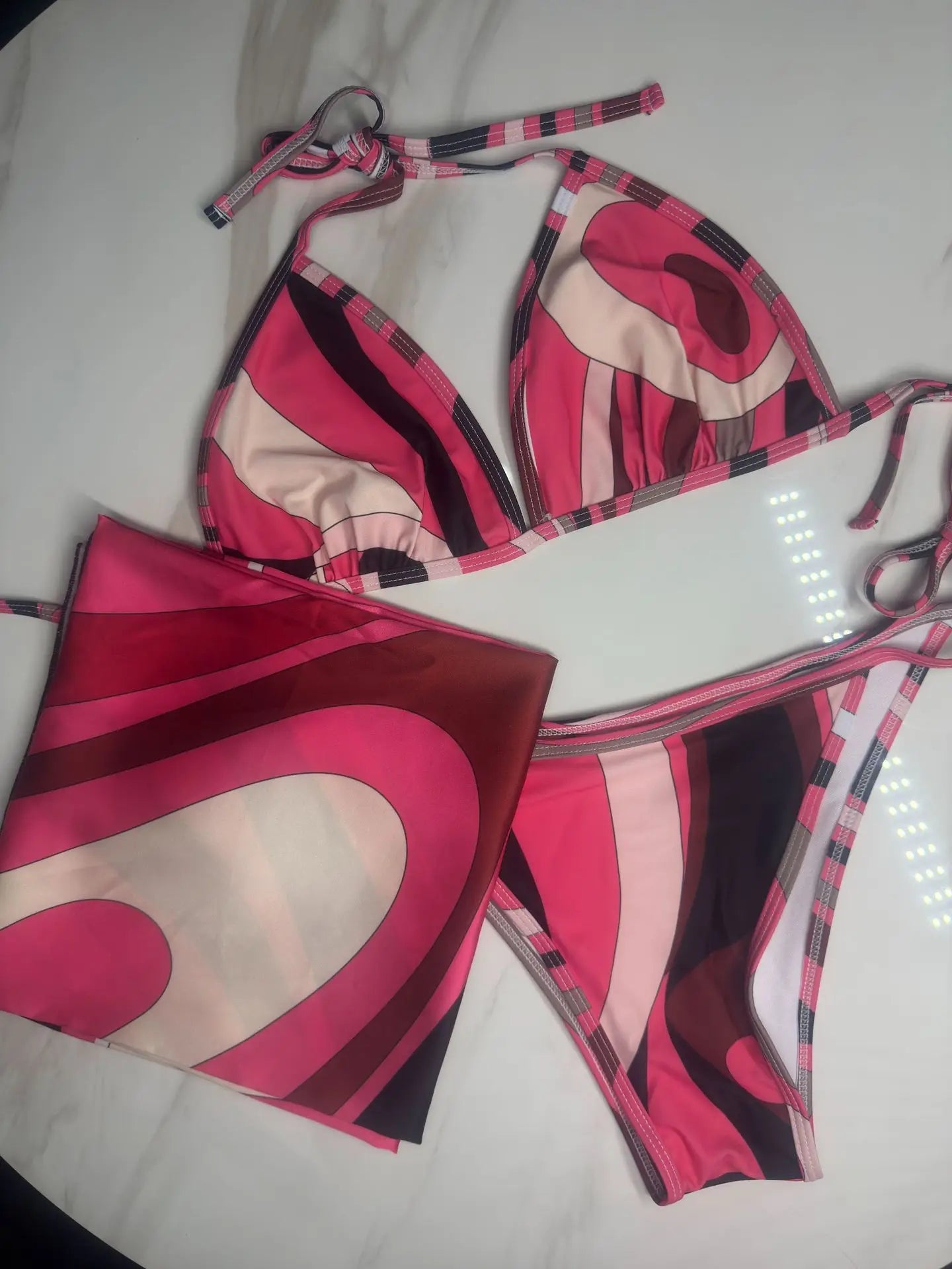 2025 Luxury Design Bikinis Headband Swimwear Women's Cut Out Swimsuits Europe Fashion Brand Lady Beachwear Scarf Bathing Suits