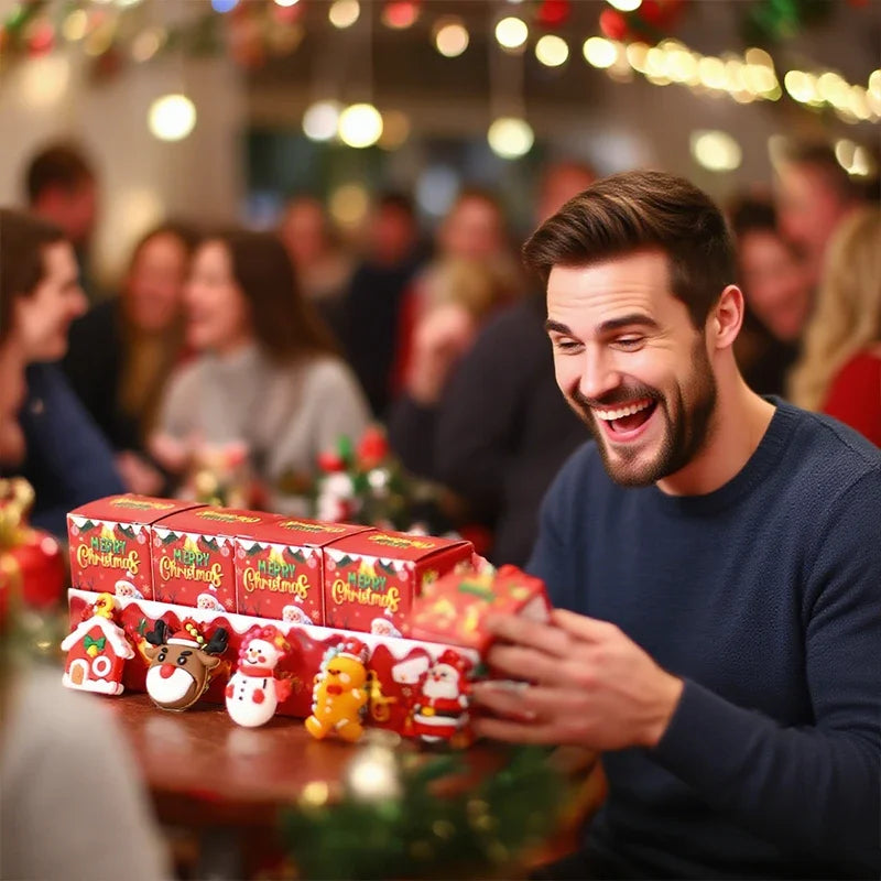 2025New Halloween Christmas Gift Blind Box 24 Small Box Santa Claus Series Exquisite Pendant Doll Male and Female Small Gifts