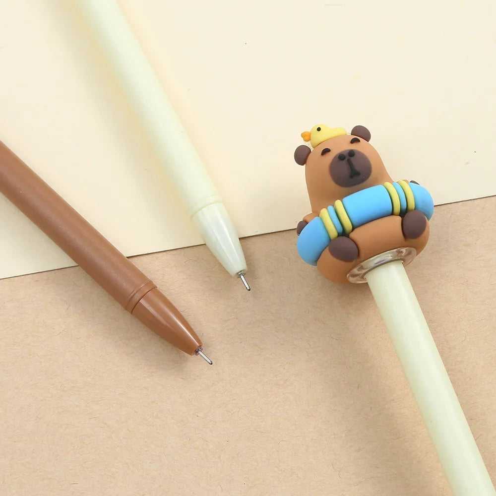 0.5mm Kawaii Capybara Gel Pens Signature Pen Cute Cartoon Student School Office Writing Supplies Gift Stationery Art Deco Pens