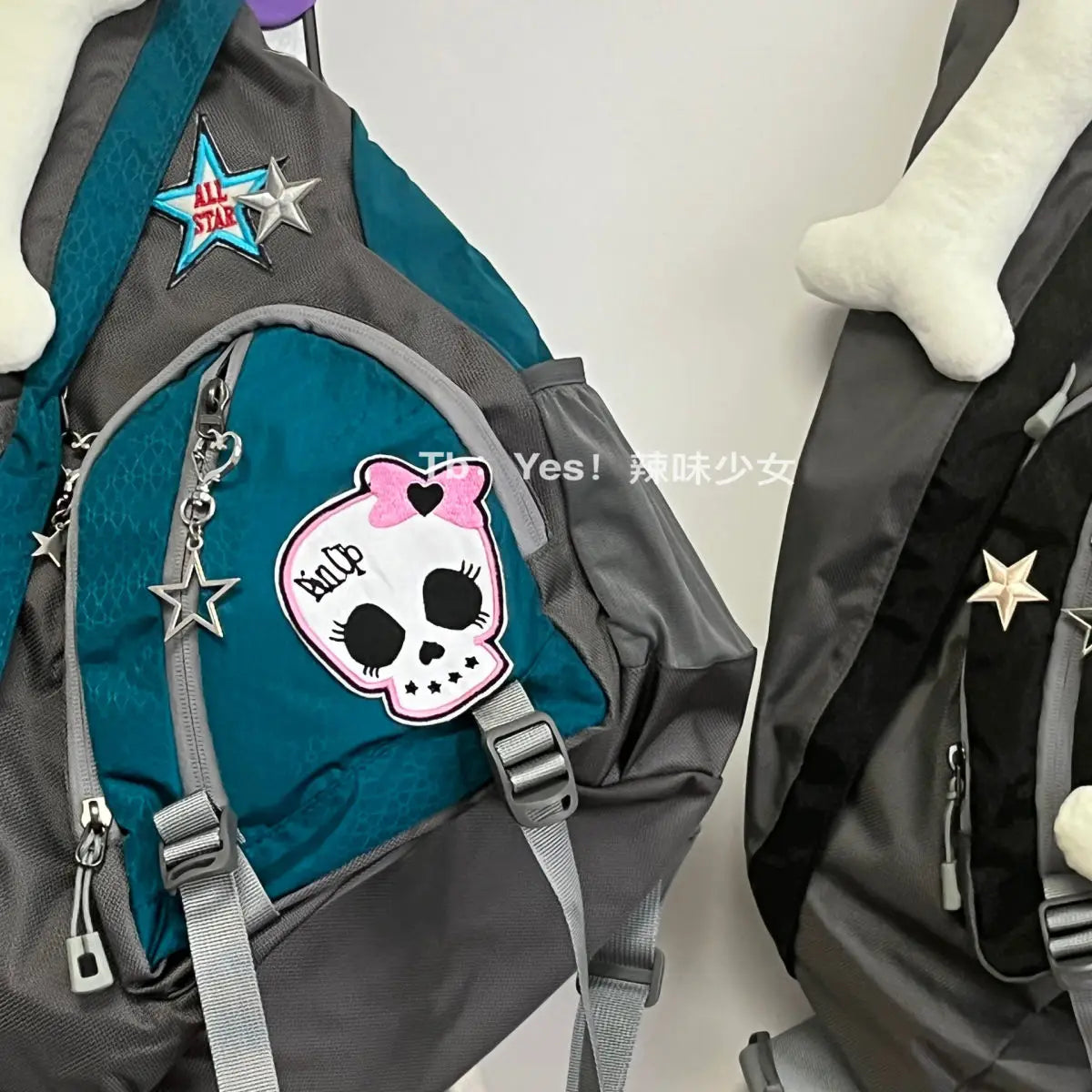 JIAERDI Y2k Grunge Crossbody Bags Women Gothic Star Patchwork Chic Casual Handbags Ladies Harajuku Aesthetic Messenger Bag 2023