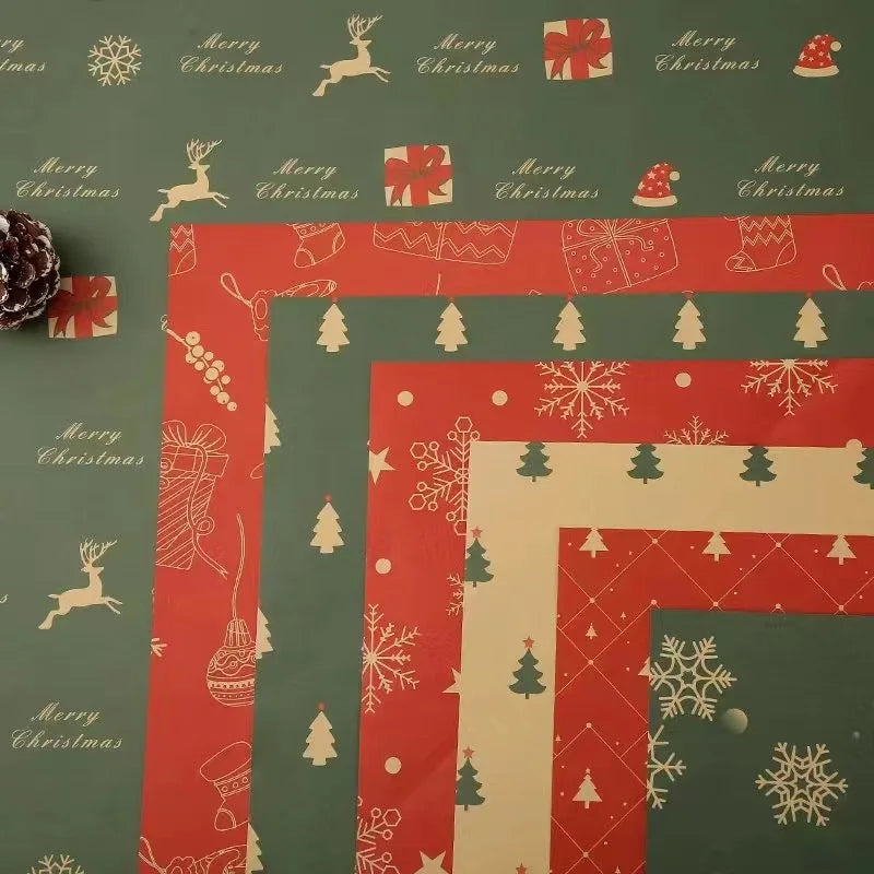 75x50cm Christmas Gift Wrapping Paper DIY Craft Paper Bag Gift Decoration Birthday New Year Party Wedding Gift Packaging Papers